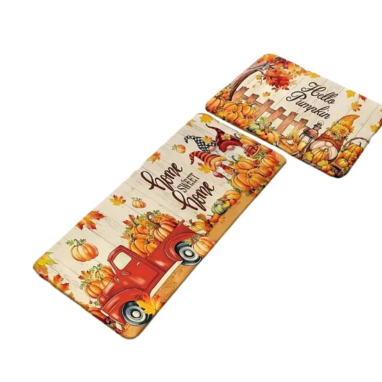 2 darabos őszi konyhai szőnyeg szett 50x80cm+45x120cm  KG2163495