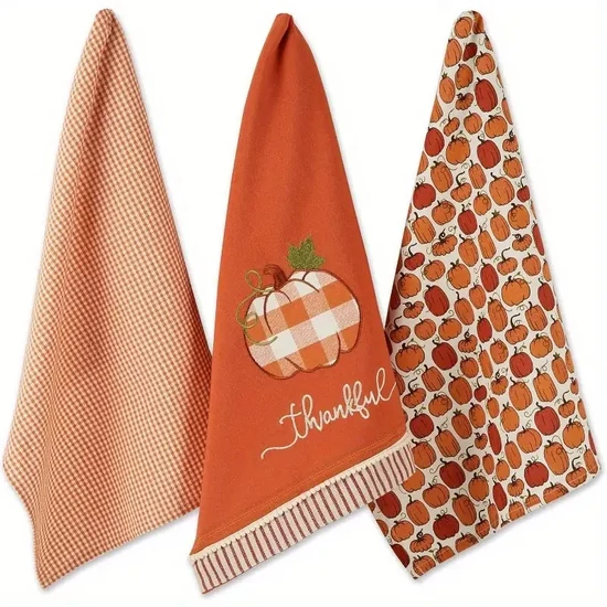 3 darabos „Pumpkin Spice” őszi konyhai törölköző szett – 45×66 cm LU1305687