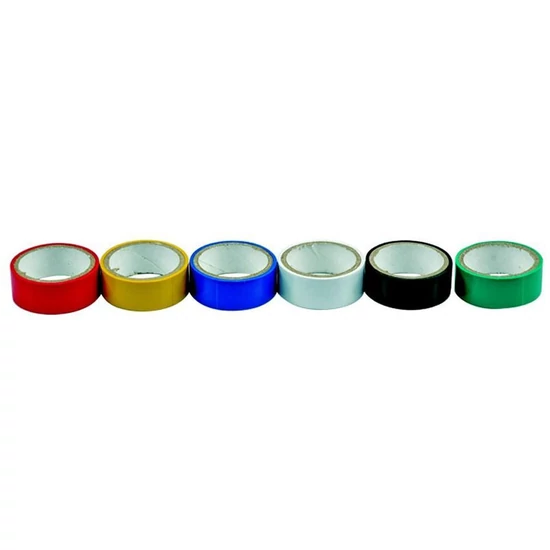 PVC szalag készlet – 6 db, 19 mm × 0,13 mm × 3 m TO-75060