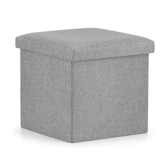 Összehajtható tároló puff ülőke 30 x 30 x 30 cm szürke 1QK2356VV