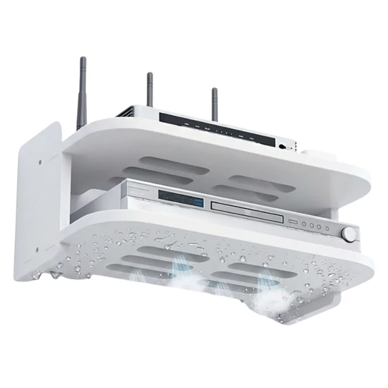 Fali router tartó polc kábelrendezővel CT784296