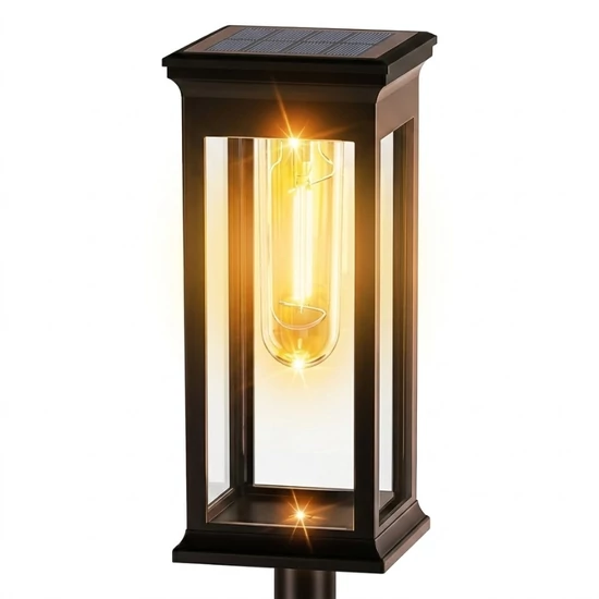 Klasszikus Lámpás Stílusú Szolár Kerti Világítás KLS-10