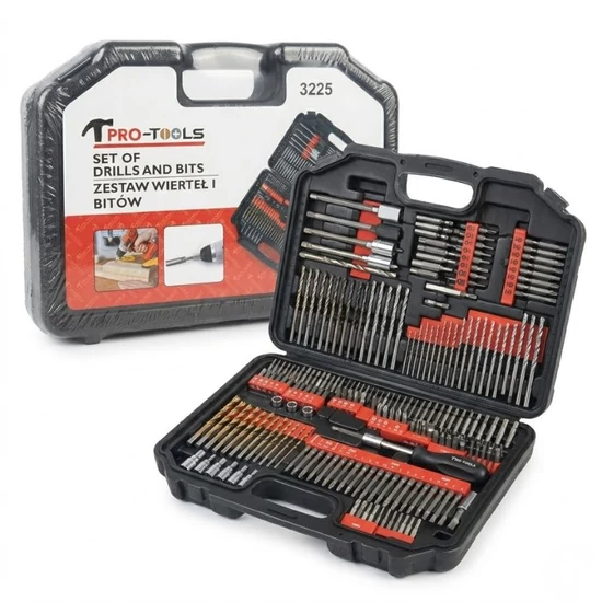 Pro-Tools fúró és bit készlet 246 részes 3225