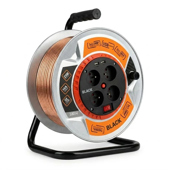 BLACK kábeldob 25m 59014