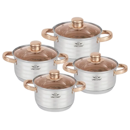 Elegáns Rozsdamentes Acél Edénykészlet – Rose Gold ERA-01