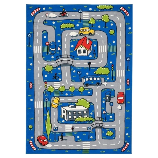 Gyerek szőnyeg autópálya mintával 160 x 230 cm GYSZ1