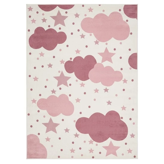 Felhő és csillag mintás szőnyeg rózsaszín árnyalatokkal 100 x 200 cm GYSZ50