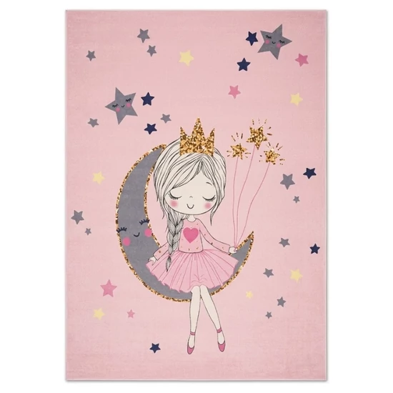 Hercegnős gyerek szőnyeg hold és csillag mintával 120 x 180 cm GYSZ35