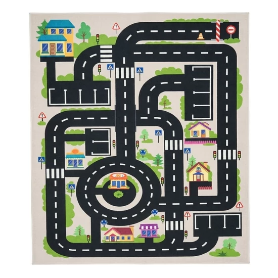 Gyerek szőnyeg városi úthálózat mintával 160 x 230 cm GYSZ3
