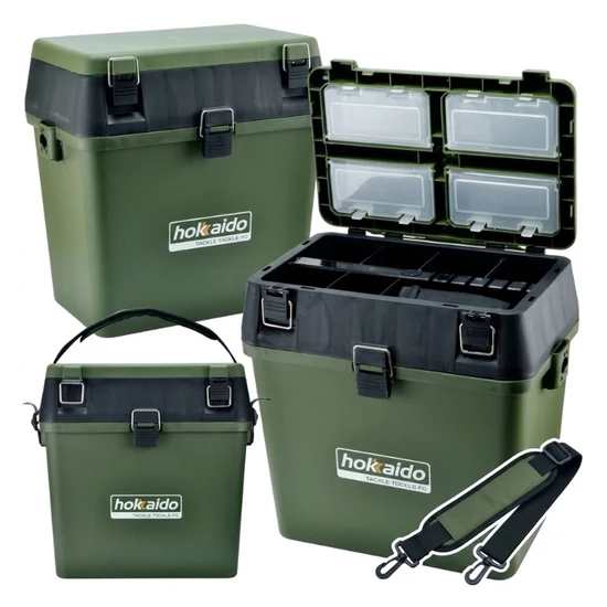 Hokkaido 3 az 1-ben horgász láda ülőke és szék rekeszekkel W20503