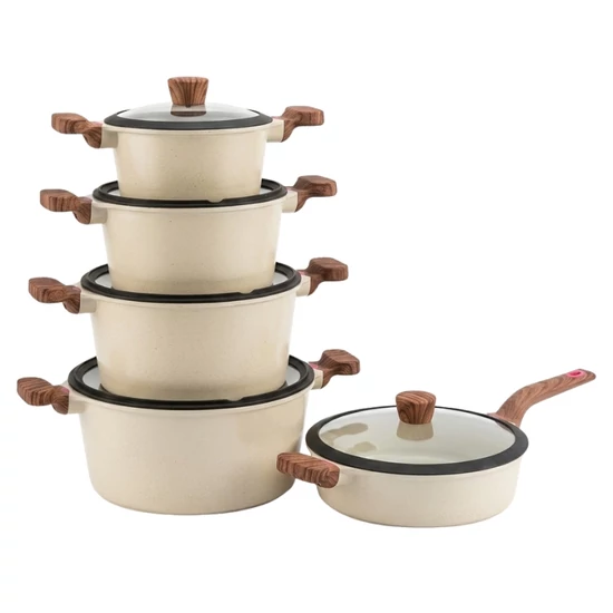 Gránit Hatású Prémium Edénykészlet – Világos Bézs NUBE26-20B