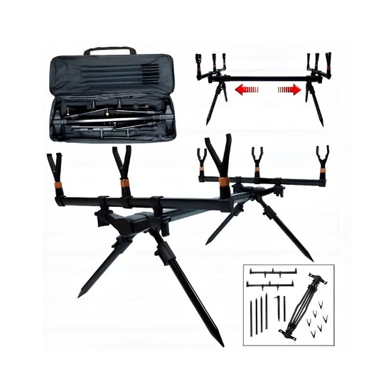 Hokkaido rod pod pontyhorgász tripod állvány horgászbotokhoz
 W26017