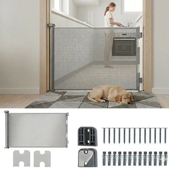 Ruhhy Kihúzható Biztonsági Kapu Szürke 00028163