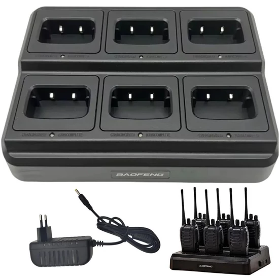 Baofeng walkie-talkie 6 foglalatos töltő 14681