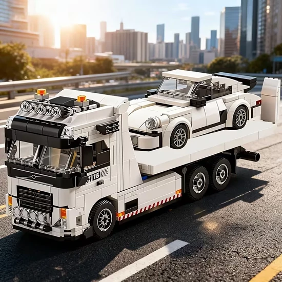 1000 db városi nagy teherautó építőkocka készlet 5VM8158V96