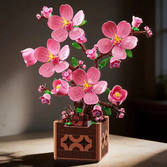 600 db barackvirág cserép építőkocka készlet 61MXQ5G69V