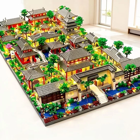 2637 db kínai kert építészeti építőkocka készlet 32x18 cm 73M5256GWG