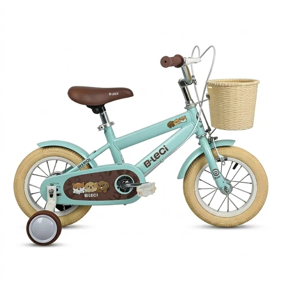B-LECI 16 colos Gyermek Kerékpár – Vintage Menta és Barna Kivitel 602B