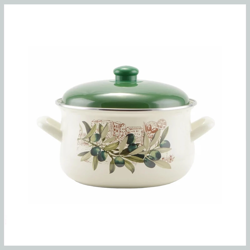 Perfect Home Oliva Zománcozott lábas 22 cm+fedő 14829