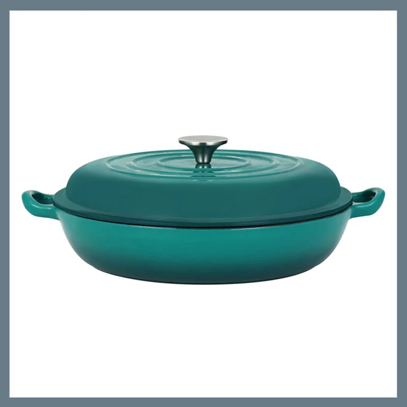 Perfect Home Zománcozott öntöttvas szeletsütő fedővel 30cm türkiz 16640
