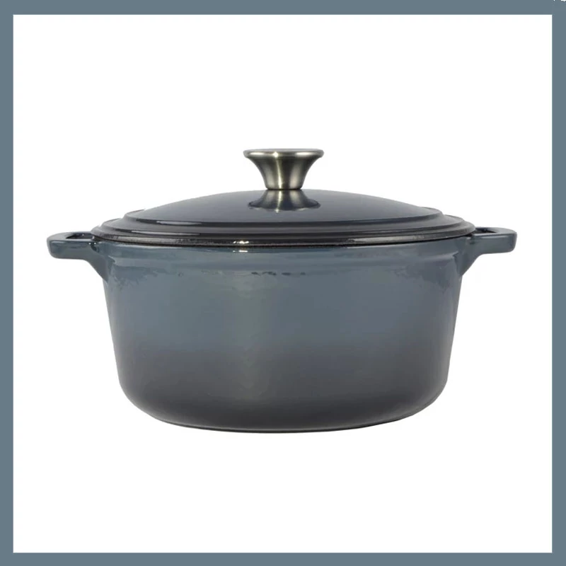 Perfect Home Zománcozott öntöttvas lábas 24 cm, 4 literes Acélkék 55001