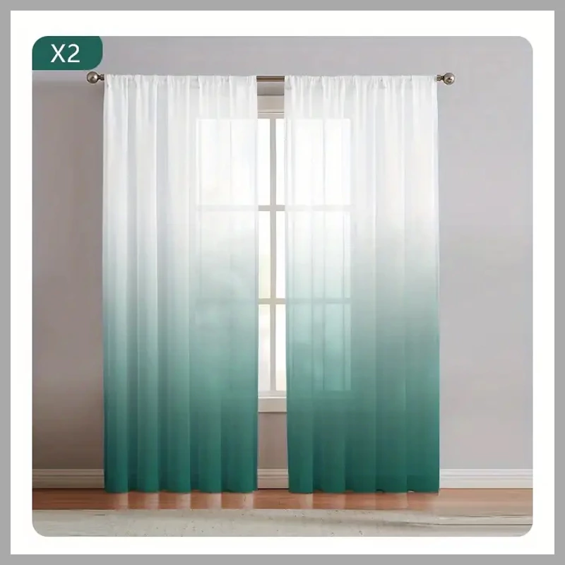 2 Paneles Függöny -Zöld színben 132x241 cm UN04758-c