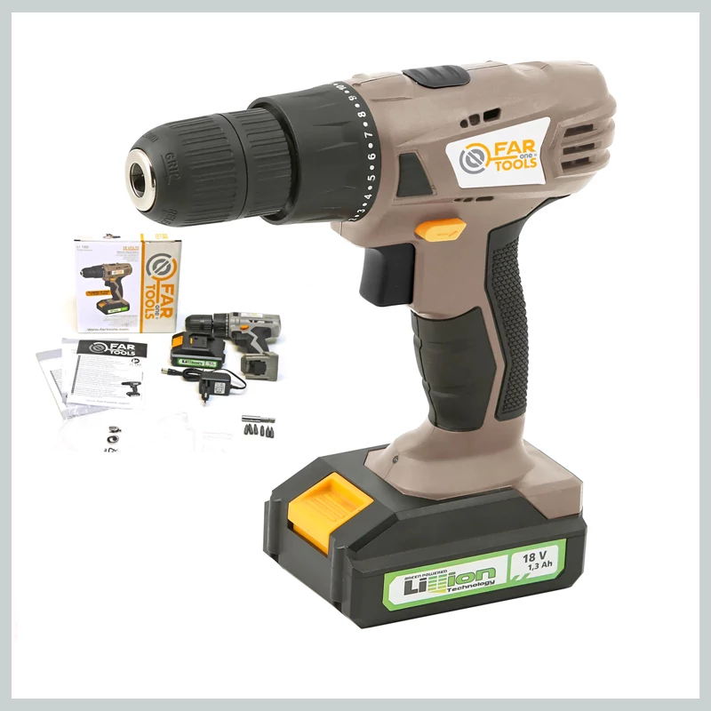 Far Tools akkus fúró-csavarozó 18V Li-Ion 1,3Ah 215117