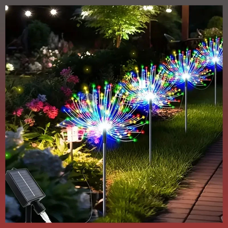 5 db napelemes 400 LED-es pitypang füzér színes JG730845-400SZ