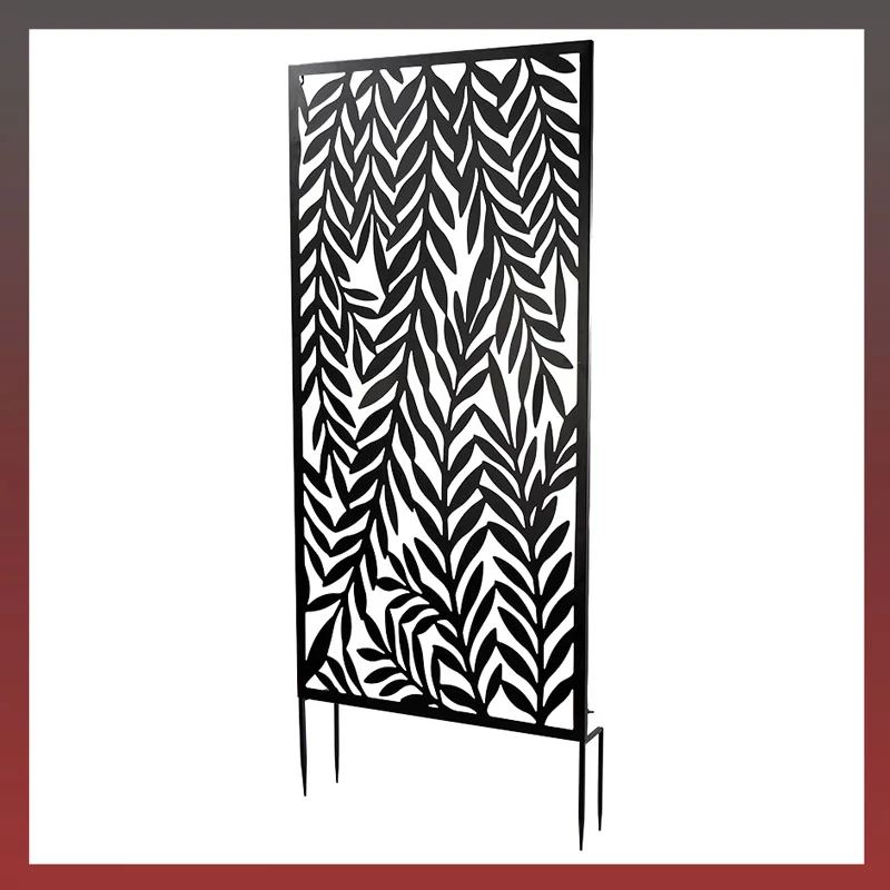 Fém válaszfal 60x10x160cm fekete 43868