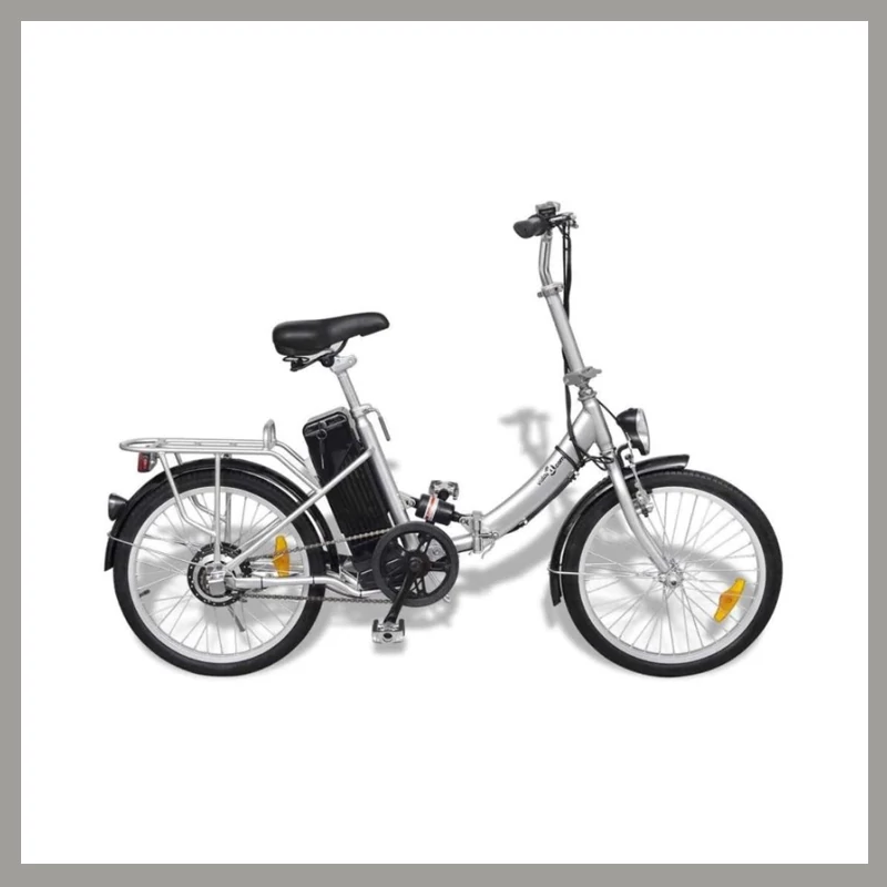 Elektromos összecsukható kerékpár – Ezüst – 250 W 394100
