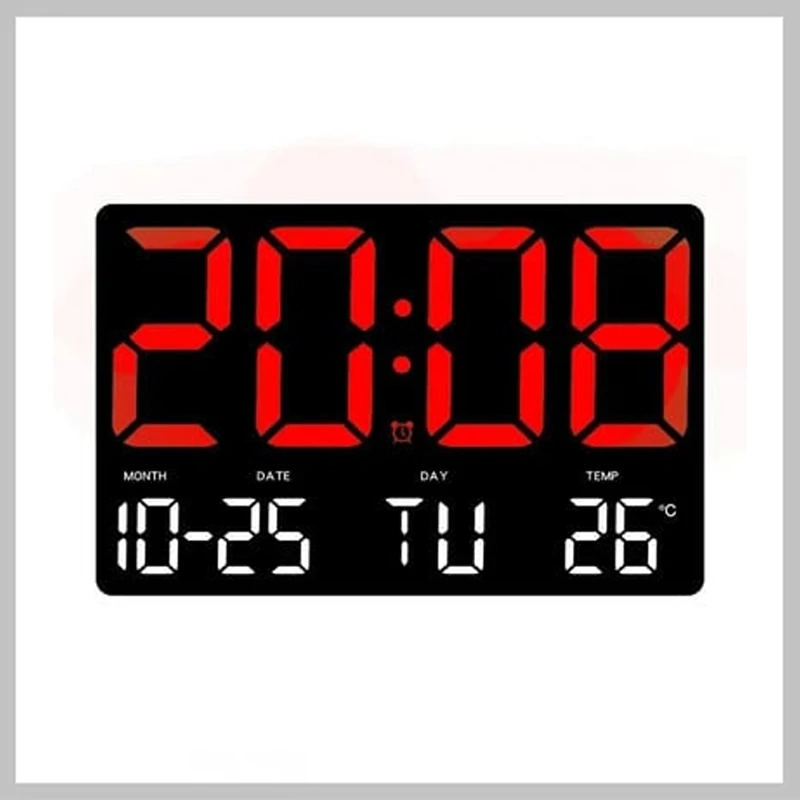 Nagy képernyős LED digitális óra – dátum idő hőmérséklet 6386428 