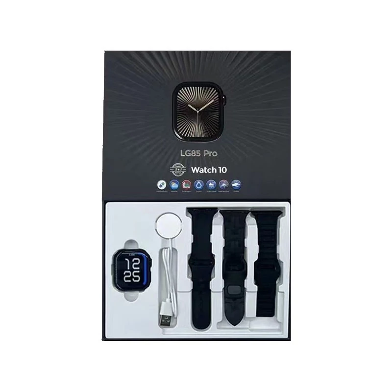 LG85 PRO Okosóra, fekete - 3 szilikon szíjjal holm0779