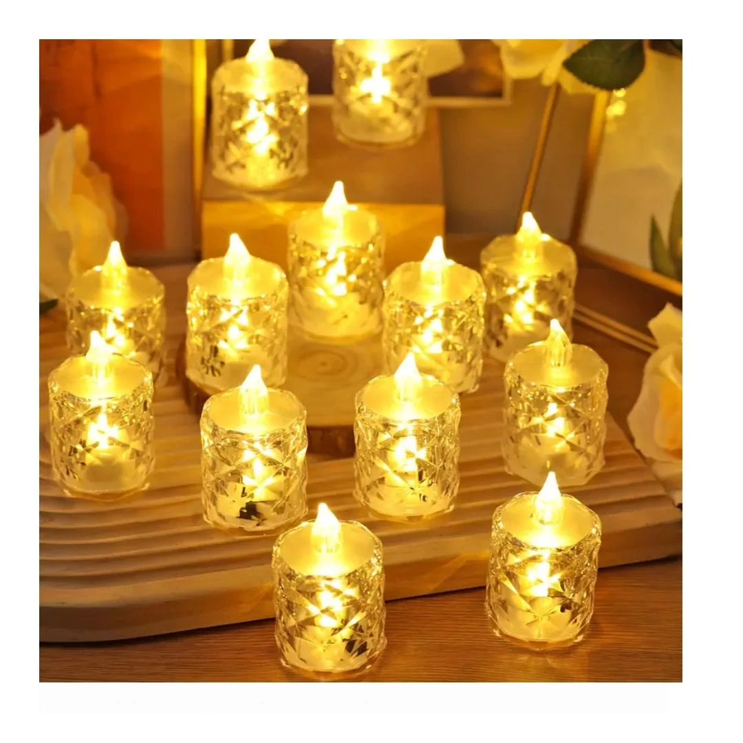 24 db Kristályhatású LED Gyertya – Meleg Fehér Fény – WN2204640-1
