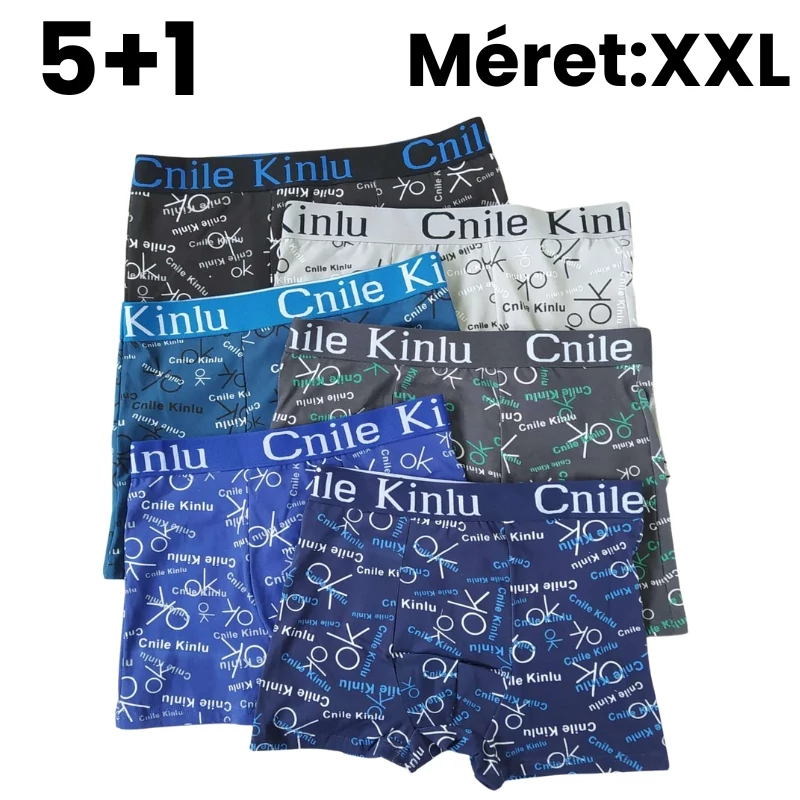 5+1 Férfi mintás boxer XXL D5111-6