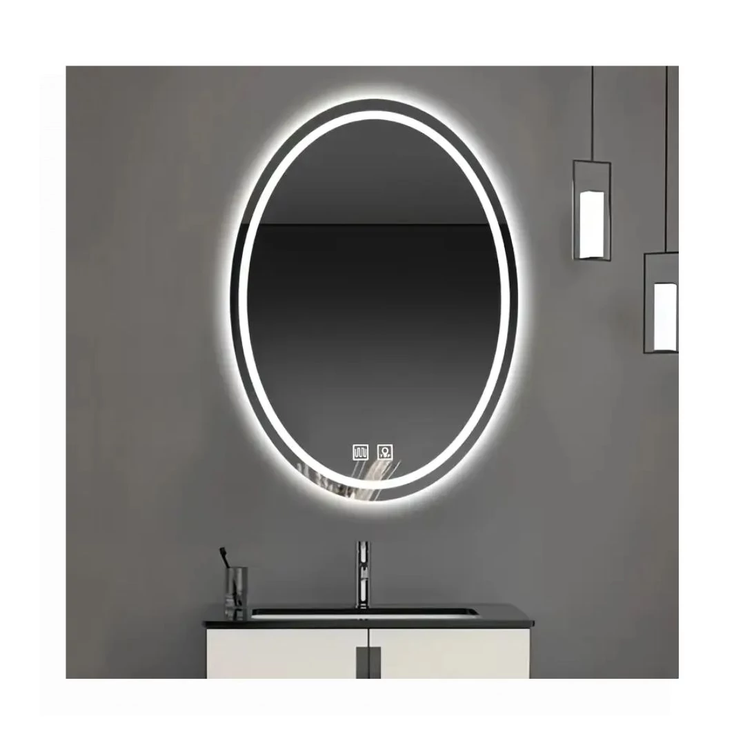 Ovális LED fürdőszobai tükör – NA2813513 (60 × 80 cm)