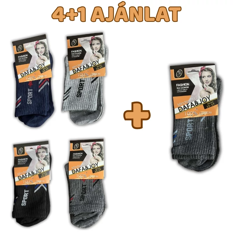 4+1 Női sport zokni 35-37 RFW-006